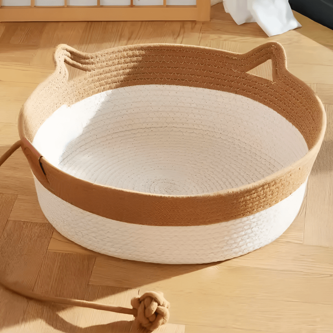 Cesta per Gatti in Corda Intrecciata