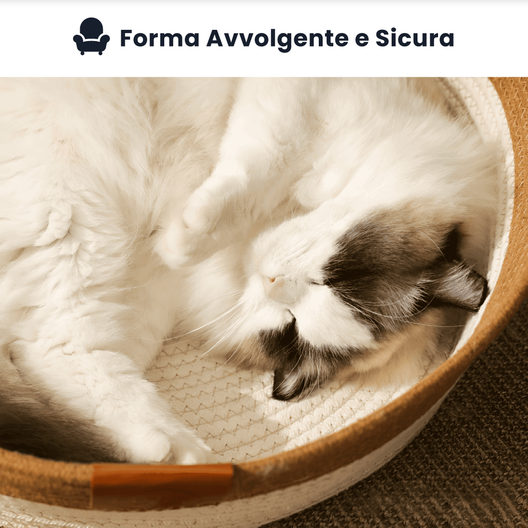 Cesta per Gatti in Corda Intrecciata