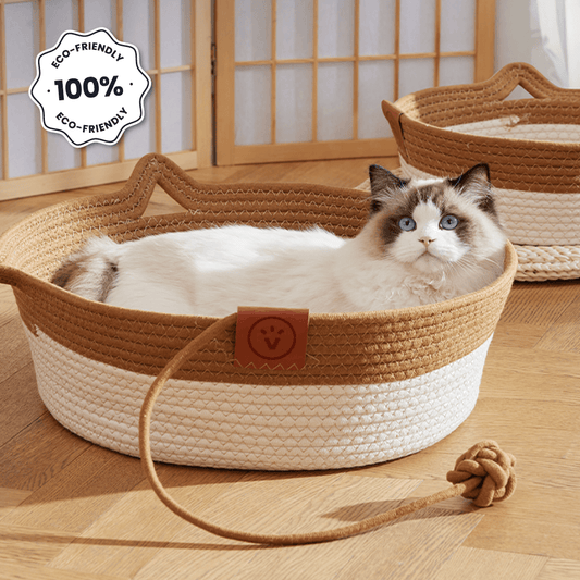 Cesta per Gatti in Corda Intrecciata