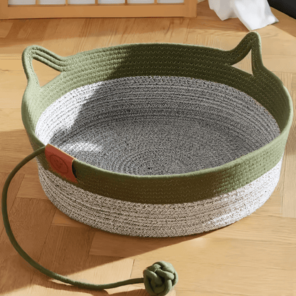 Cesta per Gatti in Corda Intrecciata