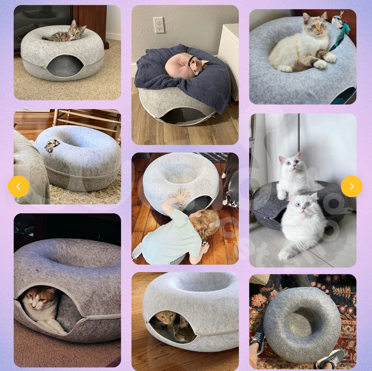 SuperGatto™ Letto a Forma di Ciambella con Tunnel per Gatti